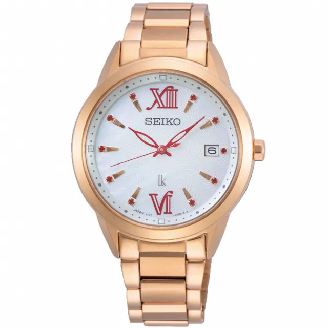 【SEIKO 精工】LUKIA 限量羅馬晶鑽太陽能手錶-33.9mm 情人節 送禮(V147-0CL0K/SUT392J1)
