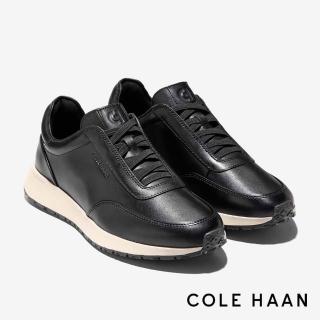 【Cole Haan】GRANDPRO LUXE MILE SLIP-ON SNEAKERS 真皮休閒鞋 男款寬楦 黑色/米白色(C44793)