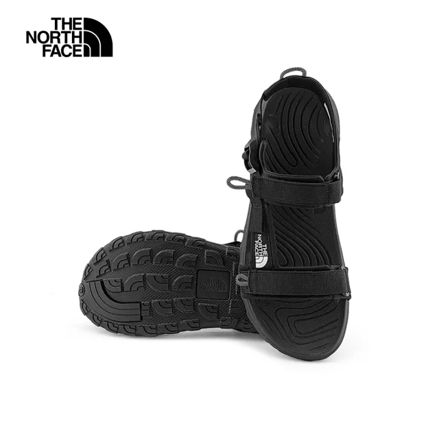 【The North Face 官方旗艦】北面男款黑色抓地可調節涼鞋｜8A8XKX7