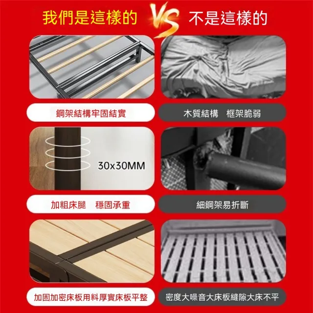 【木洸】100*198cm實木床架 宿舍單人床架 午休小床架 辦公室小床架 靜音床架 折疊床架