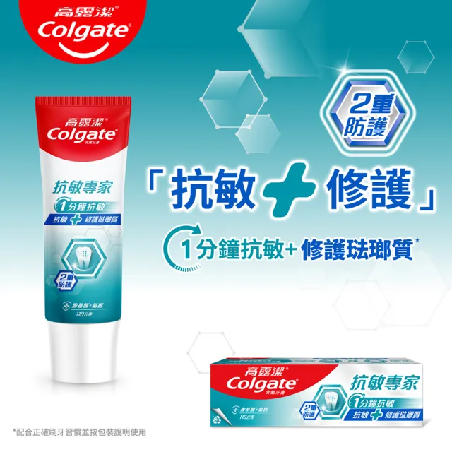 【Colgate 高露潔】抗敏專家牙膏110gX4入(抗敏感/抗敏護齦雙效/長效抗敏/高效亮白)