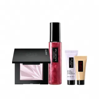 【Shu uemura 植村秀】官方直營 無極限定妝明星品組(Shu uemura/幻光蜜粉餅+定妝噴霧)