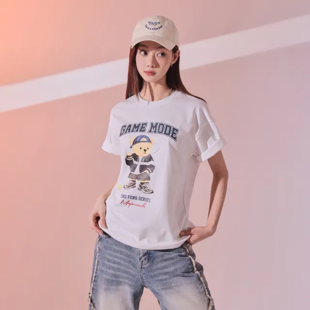 【MAJOR MADE】網球登峰小熊短T(休閒上衣/圖案上衣/自訂款短T)