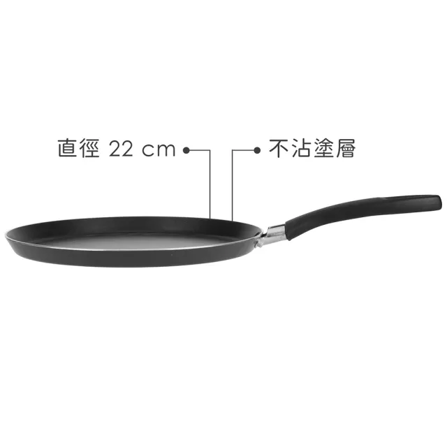 【TESCOMA】歐洲 Presto可麗餅不沾平底鍋 22cm / 平煎鍋