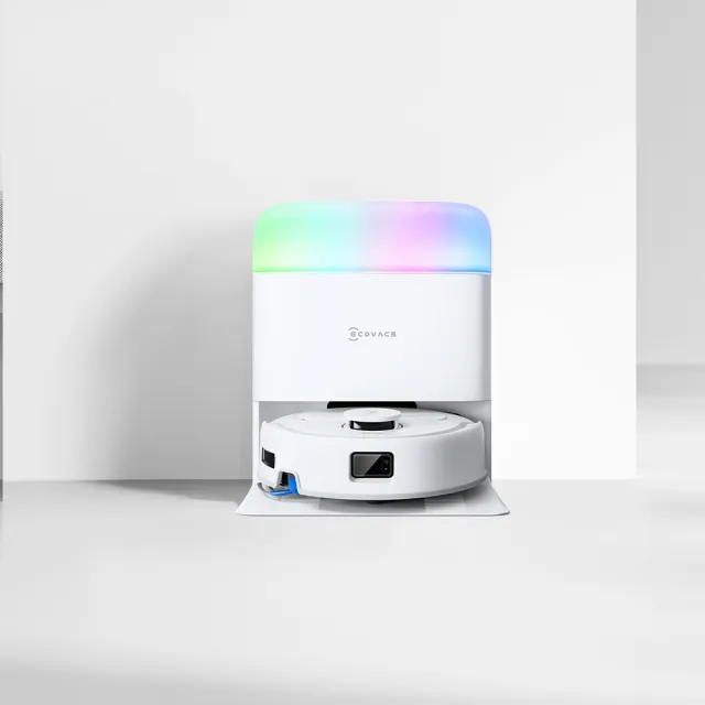 【ECOVACS 科沃斯】DEEBOT mini2 全台首款光彩全能掃拖機器人(超窄小任意穿梭/全能基站/毛髮不纏/更安靜)