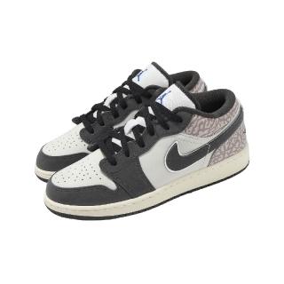 【NIKE 耐吉】休閒鞋 Air Jordan 1 Low SE GS 大童 女鞋 爆裂紋 IU2269-100