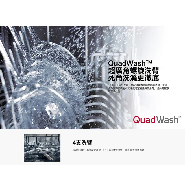 【LG 樂金】14人份 自動開門獨立式WiFi蒸氣洗碗機 含免費場勘 | 消光銀 (DFB335HS)