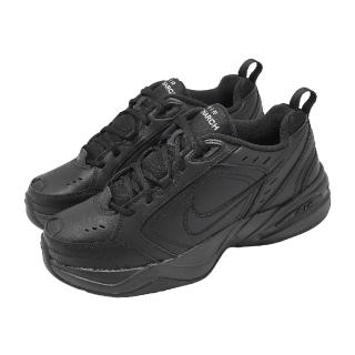 【NIKE 耐吉】休閒鞋 Air Monarch IV 黑 全黑 老爹鞋 皮革 厚底 復古 男鞋 女鞋(415445-001)