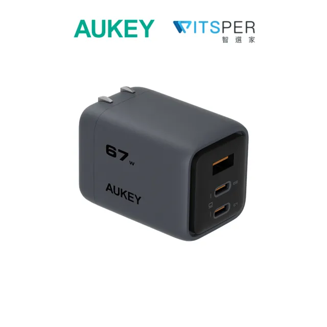 【AUKEY】Comet Mix 3 67W PA-C3 Type-C 氮化鎵 三孔 PD快充充電器