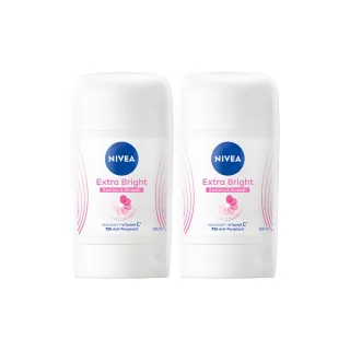【NIVEA 妮維雅】亮白止汗爽身乳膏Pro升級版50mlx2入(48H乾爽/亮白)