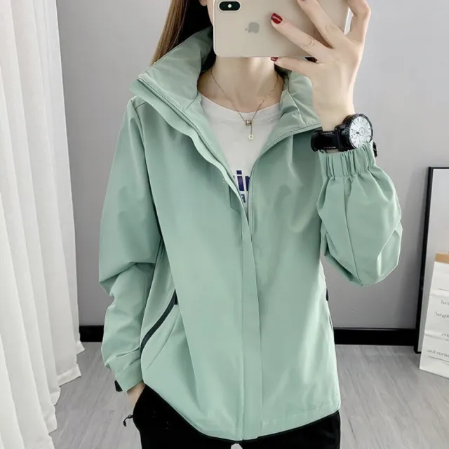 【巴黎精品】現貨限搶 衝鋒衣連帽可拆防風夾克(春秋薄款防風防水透氣男女款衝鋒外套15色b1a21)
