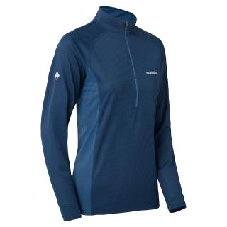 【mont bell】Cool Ls Zip Shirt女款長袖半門襟 1114632NV海軍藍 PU紫 YL黃