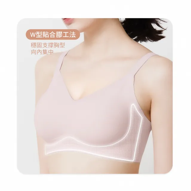 【MarCella 瑪榭】任選2件-包覆加強-無痕無鋼圈內衣-集中美胸-直條款(無痕內衣/女內衣/集中托高)