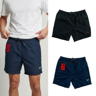 【Superdry】極度乾燥 泳褲 短褲 抽繩 透氣 刺繡logo superdry 保證正品(9555黑DL5藍EL4)