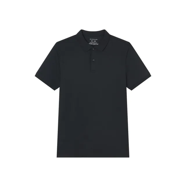 【GIORDANO 佐丹奴】男裝液氨棉修身短袖POLO衫 Liquid Touch系列(09 標誌黑)