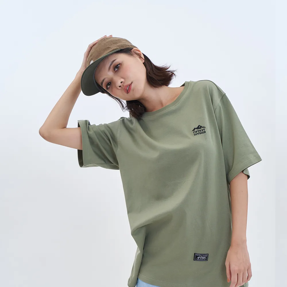 【5th STREET】中性 短t 短袖 上衣 t恤 TEE 綠色(570951)