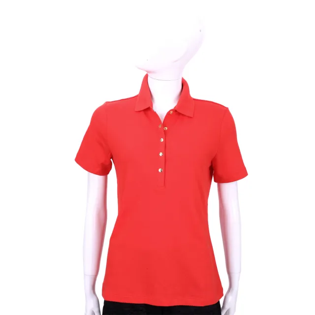 【TORY BURCH】紅色釦式短袖POLO衫