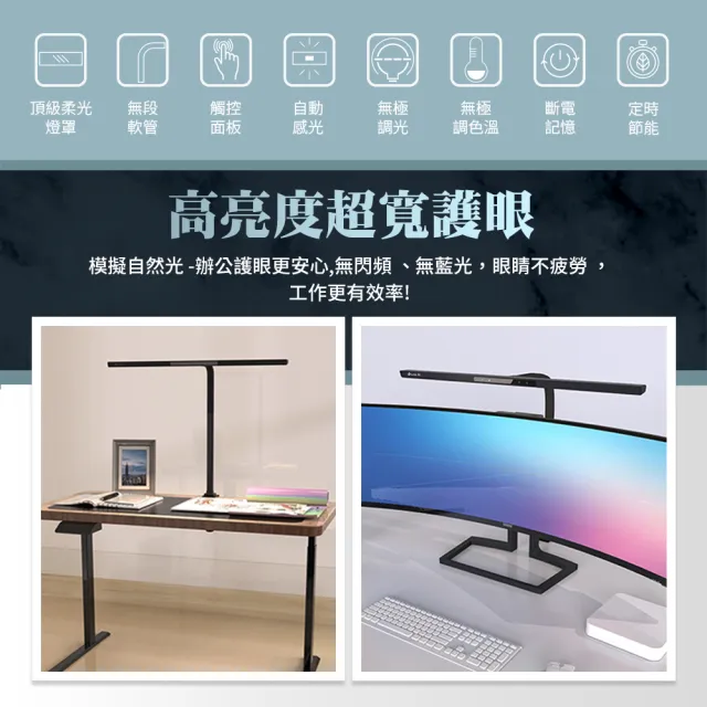 【Link All】LM880 無眩光創作護眼檯燈 80cm 螢幕掛燈
