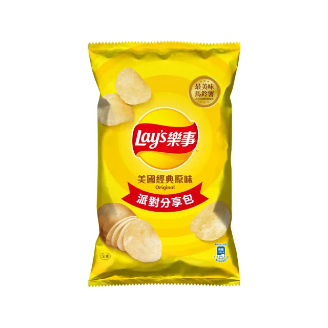 【Lay’s 樂事】樂事派對分享包系列119g(經典原味/岩燒海苔/香濃起司)