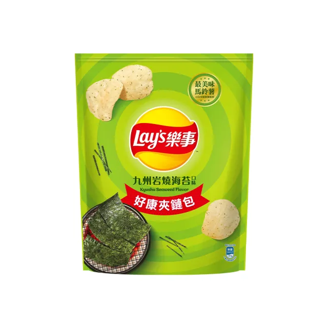 【Lay’s 樂事】樂事洋芋片夾鏈包系列X4包(經典原味/岩燒海苔/香濃起司)