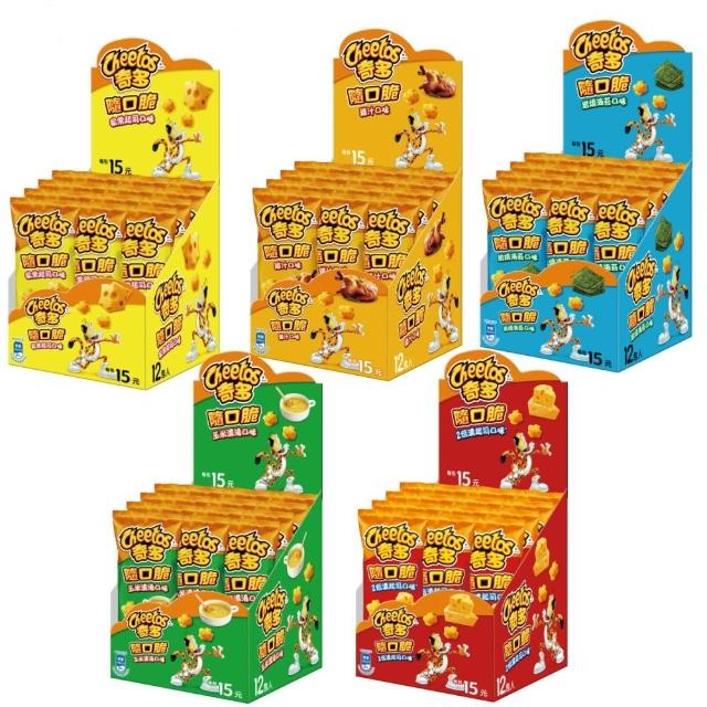 【cheetos 奇多】奇多隨口脆系列(28gx12包)X3盒(家常起司/雞汁/玉米濃湯/海苔/2倍濃起司)