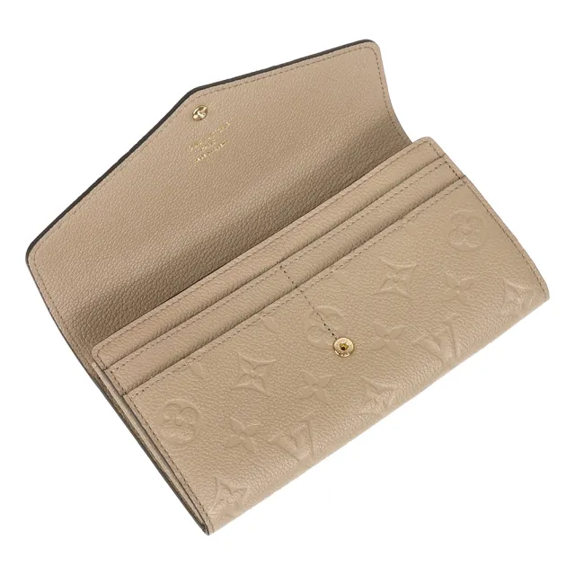 【Louis Vuitton 路易威登】Monogram Sarah 牛皮壓紋發財長夾(M82256)