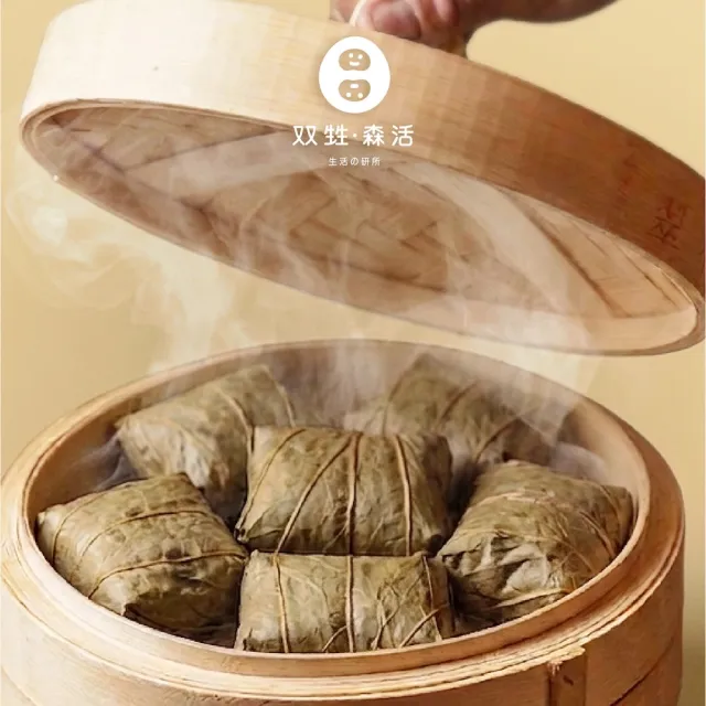 【易牙居】双甡．森活 聯名御品荷葉糯米飯 100gx6入/盒 X2盒 附提袋(送禮/港點/鮑魚/干貝/中元普渡/拜拜)