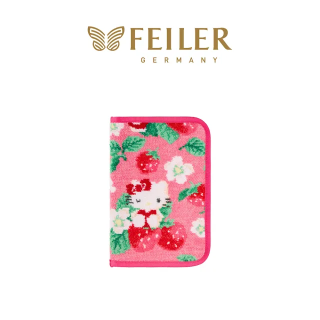 【Feiler】Hello Kitty 草莓物語護照包(15X21X2)