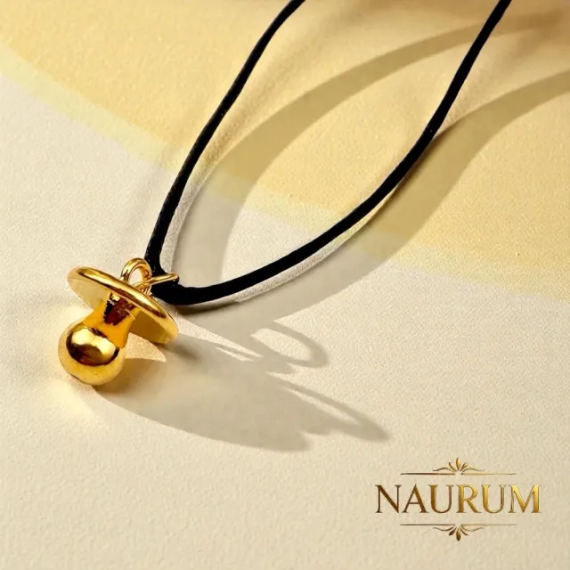 (NAURUM)黃金墜飾安枕無憂金奶嘴0.06錢附贈皮繩