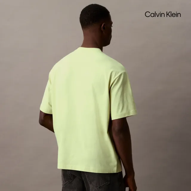 【CALVIN KLEIN】官方旗艦館CK Calvin Logo 圓領上衣_黃色