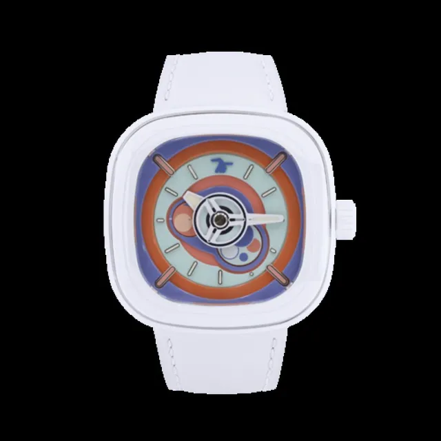 【SEVENFRIDAY】Bubble Gum 泡泡糖 陶瓷框多彩噴漆面盤機械錶-47.6x47mm(P1C/06)