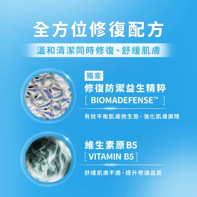【理膚寶水】科學美容輕量修復組★B5全面修復保濕潔膚露 100ml+ B5+全面修復霜 40ml(修復潔膚/洗面乳)