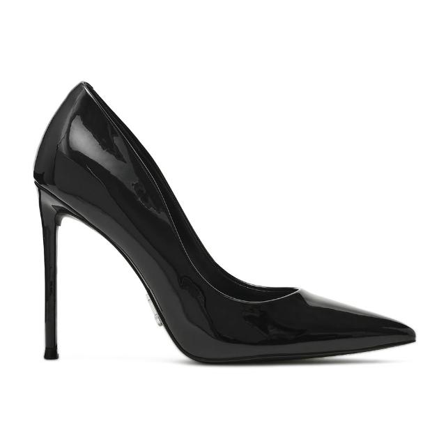 【steve madden】簡約素面尖頭高跟鞋 VIDA(鏡黑色)
