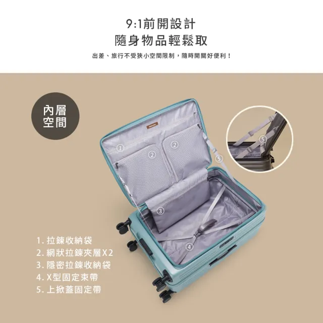 【金安德森】28吋 Traveler 前開式頂規Hinomoto腳踩式煞車輪行李箱(多色任選)