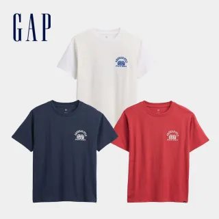 【GAP】兒童 舒適棉質圖案Logo短袖T恤-多色任選(901535)
