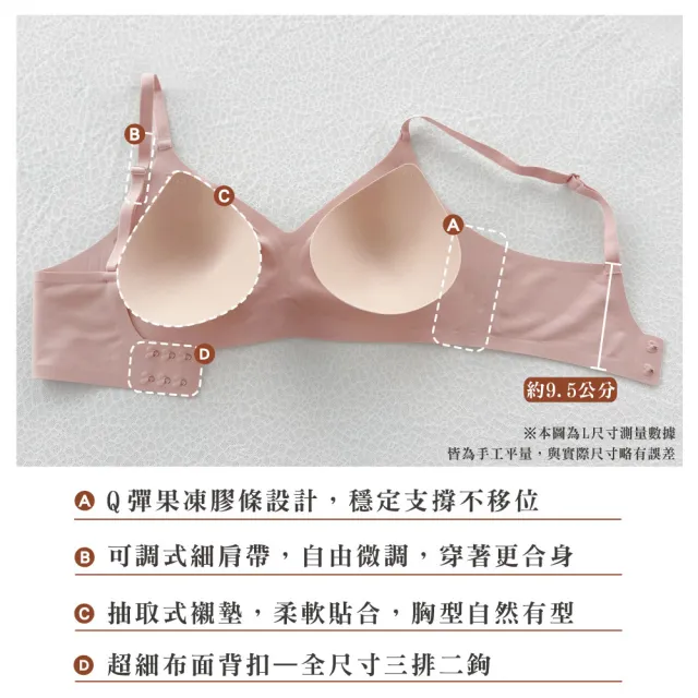 【Swear 思薇爾】QQ Jelly系列M-XL無鋼圈模杯素面無痕包覆女內衣(羽透膚)