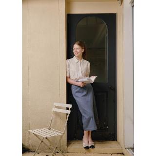【perng yuh 芃諭名品】留白藝術 褶皺拼接 襯衫(2026 SS Collection｜5A春夏新品上市)