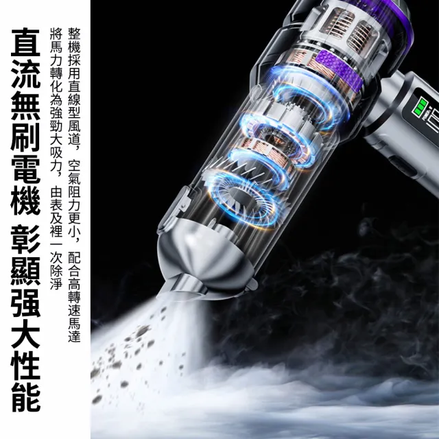 吸塵器 車載吹吸兩用 無刷大功率 除塵充氣 數顯LED照明 吹塵器