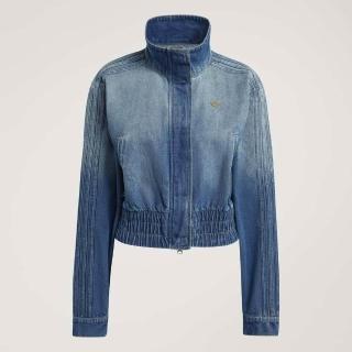 【adidas 愛迪達】P Ess Denim Tt 女 立領外套 牛仔外套 休閒穿搭 藍 亞版 短版 丹寧(KE1072)