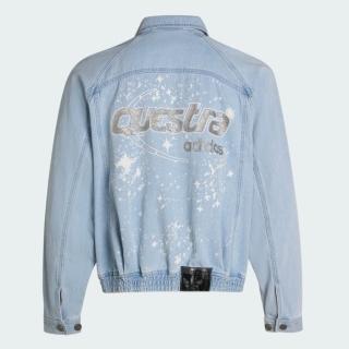 【adidas 愛迪達】Denim Jacket 男 立領外套 丹寧外套 休閒穿搭 牛仔淺藍 亞版(KX4824)