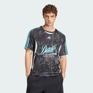 【adidas 愛迪達】Graphic Jersey 男 足球衣 黑綠 亞版 邁阿密 短袖球衣(KD8441)