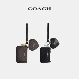 【COACH】蔻馳官方直營 HEART 掛件裝飾手腕包和手拿包-2色任選(CEO28/CEO31)