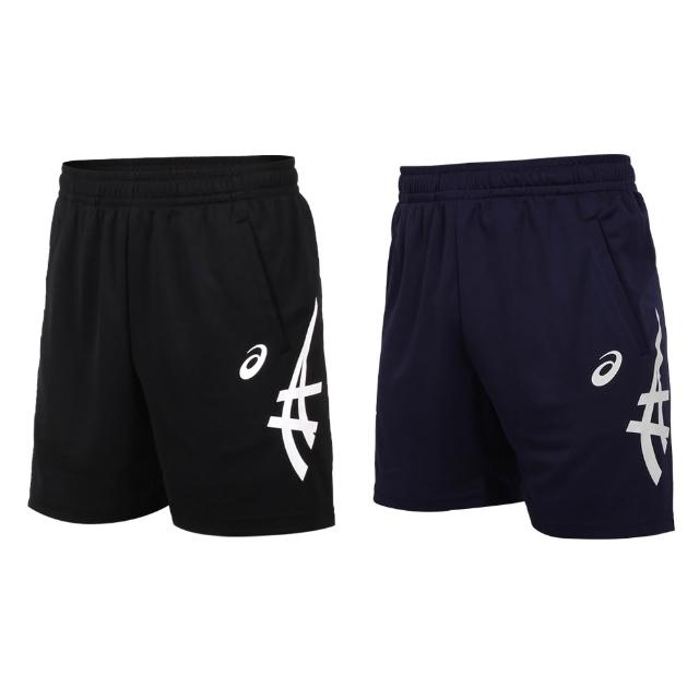 【asics 亞瑟士】男短褲-亞瑟士 慢跑 運動 台灣製 針織 三分褲 黑白(2053A139-001)