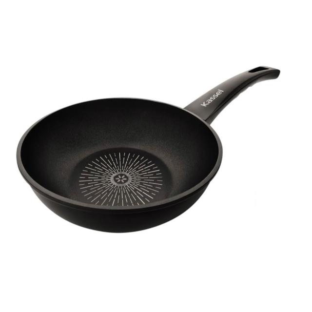 【Kassel】韓國Kassel 鑽石不沾極輕深炒鍋30cm(韓製不沾鍋/IH可用鍋/不挑爐具/好讚鍋)