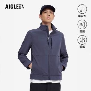 【AIGLE】男 軟殼防風外套｜AG-4A105A183 尊爵藍(男外套 防風外套 防潑水 保暖外套)