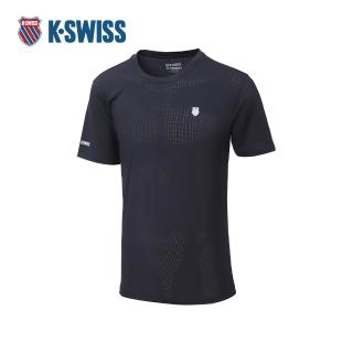【K-SWISS】運動短袖 24SS WHL TEE 1 冰絲 圓領 男款 黑色 1010353-008