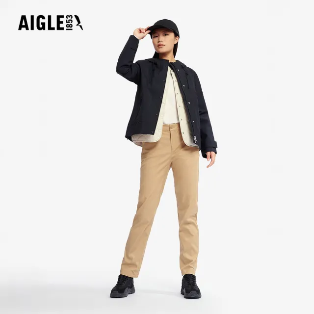 【AIGLE】女 快乾長褲｜AG-4A237A150 卡其(coolmax 吸濕排汗 女長褲 快乾長褲 彈性長褲)