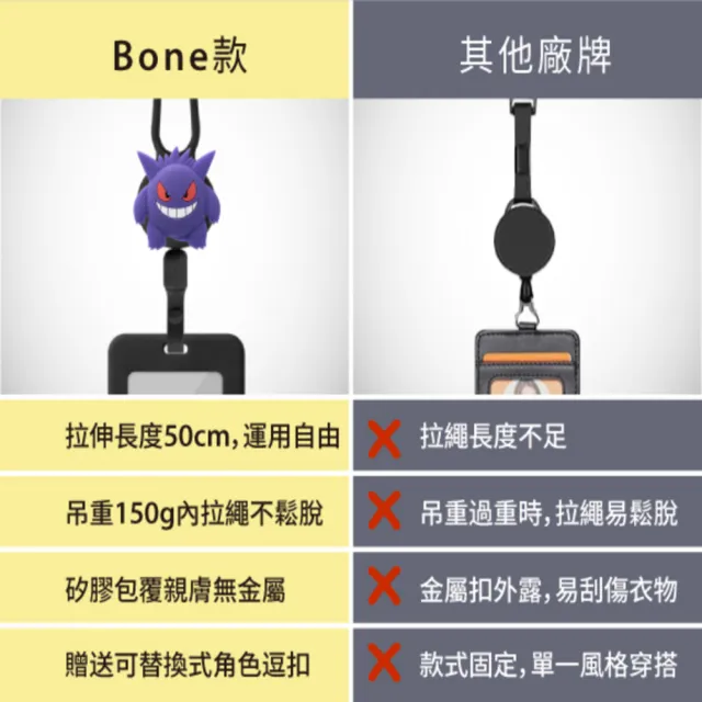 【Bone 蹦克】寶可夢 頸掛伸縮開窗識別證套 (識別證/證件套/工作證套/正版授權)