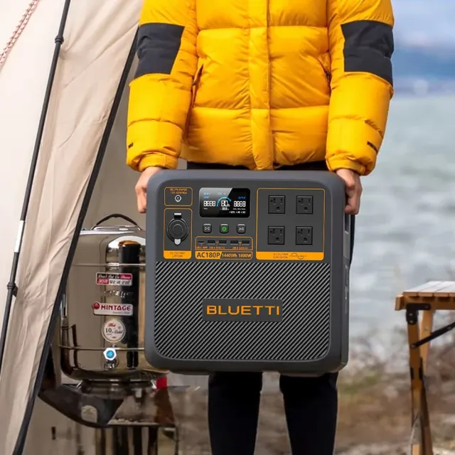 【BLUETTI】1800W電吉拉儲能電源+200W太陽能板+推車(戶外行動電源／行動電站／移動電源／露營電源)