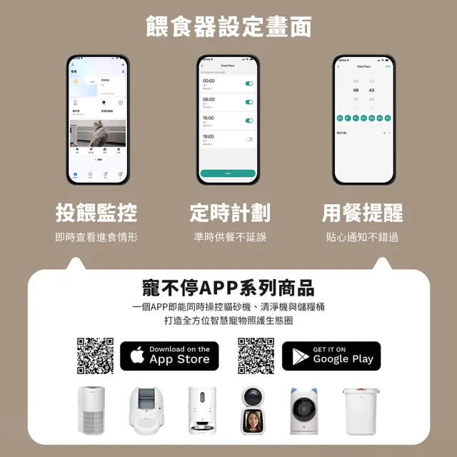 【grantclassic】餵不停 LuxNourish寵物自動餵食器 雙碗+攝影機 (360度攝影機/3L/官方直營)